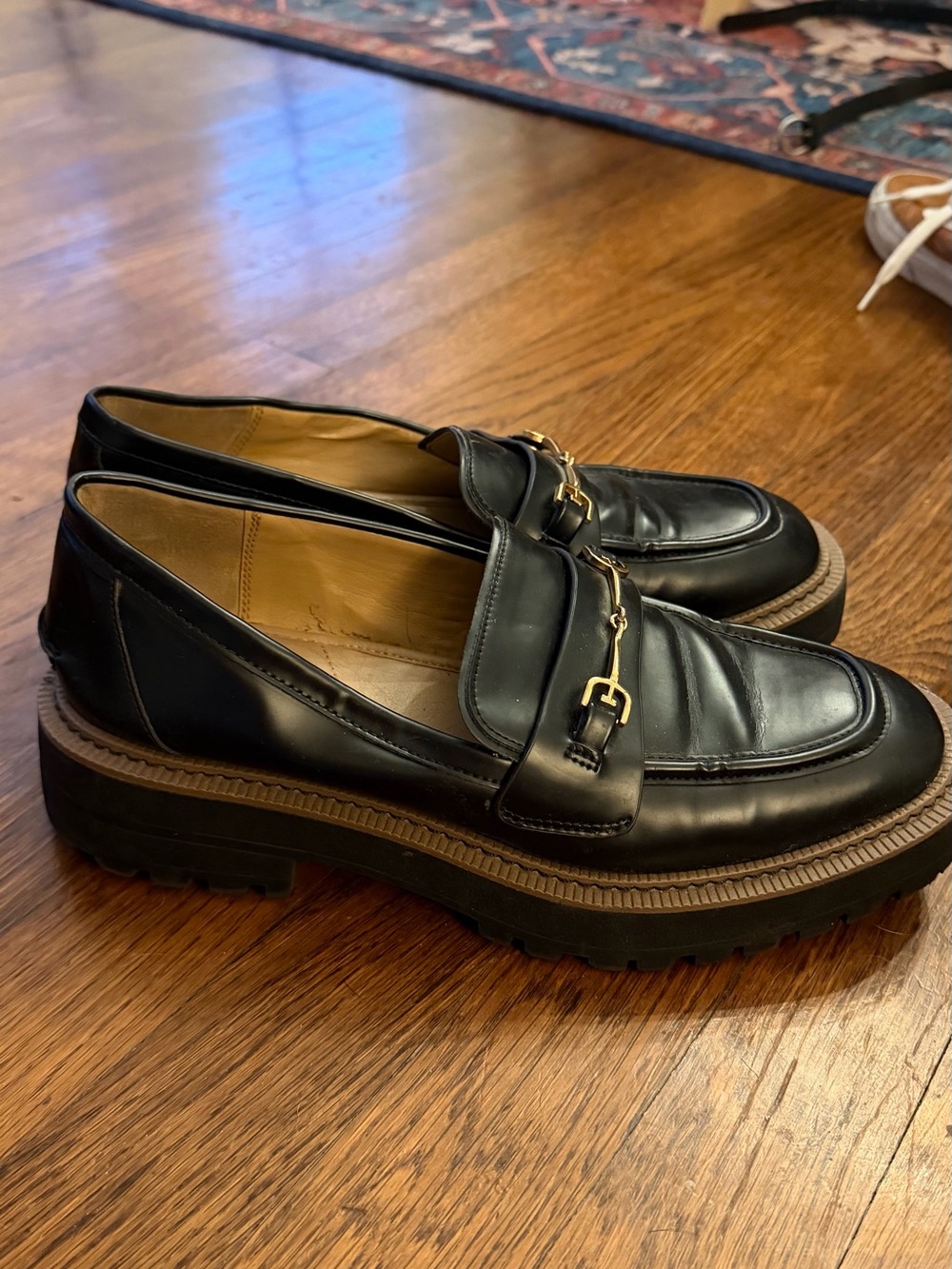 Sam Edelman Laurs Black Leather Loafers